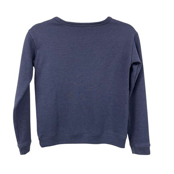 Crewcuts Floral Heart Pocket Front Crewneck Sweatshirt Blue Girls Large - Picture 4 of 5